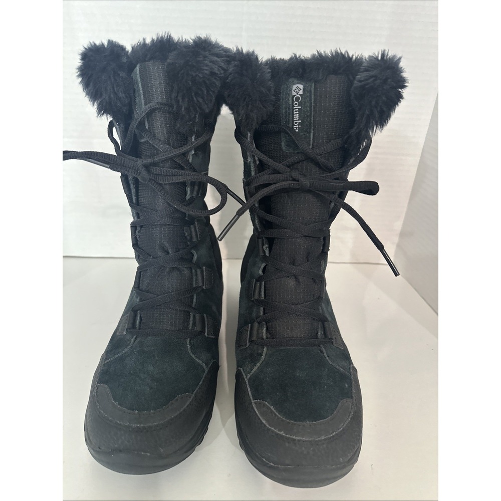 Columbia Women's Ice Maiden II Snow Boots Waterproof Black Lace Up SIZE 6